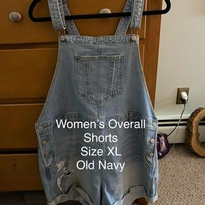 Jean short overalls